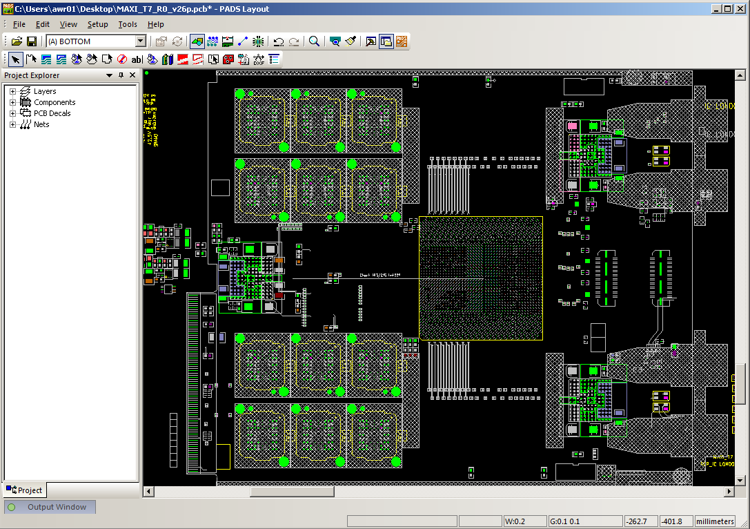 Open your board design in PADS layout