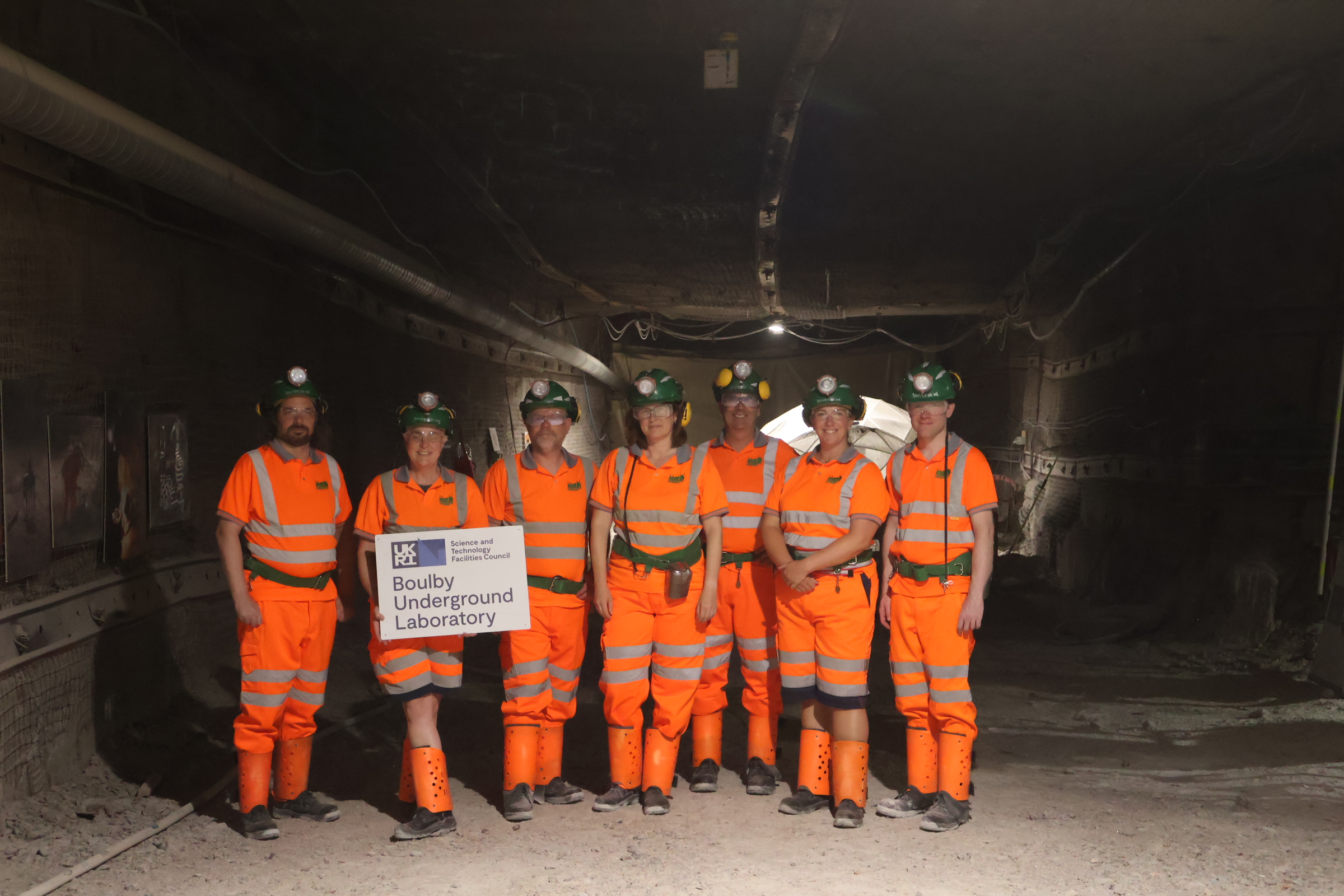 Downstairs, just outside the lab