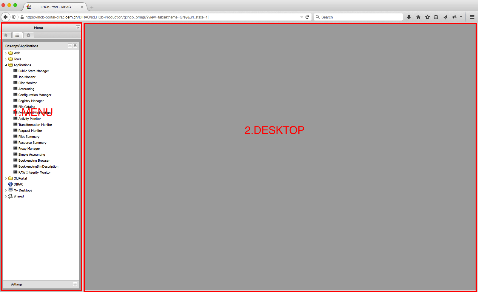 Tab theme main view.