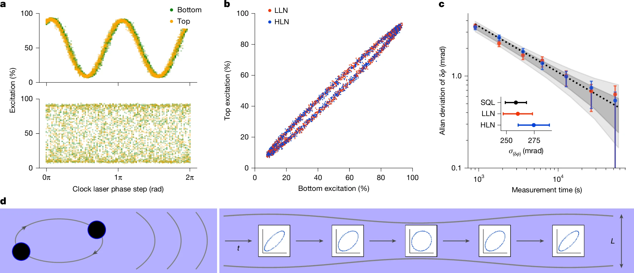 Data from the Imperial prototype atom interferometer, showing correlated elliptical data from two interferometers
